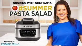 Try out this delicious SUMMER Pasta Salad with Ravioli Croutons Recipe with Chef Rama  PowerXL [upl. by Ynoyrb]