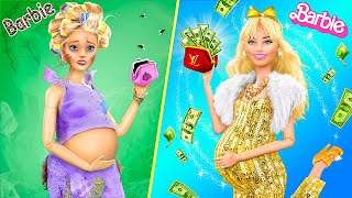 Barbie Rica vs Pobre con sus Bebés  32 DIYs para Muñecas [upl. by Yxor]