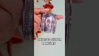 ✨OXIDISED SILVER BANGLES ✨trending bangles oxidisedjewellery viralvideo shorts subscribe love [upl. by Columbus]