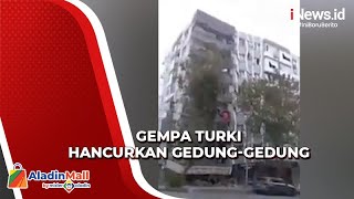 Video DetikDetik Gedung di Turki Runtuh akibat Diguncang Gempa Dahsyat [upl. by Aehcsrop]