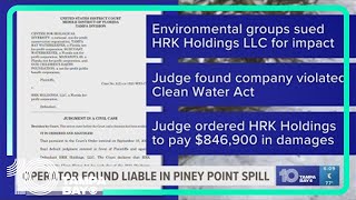 Operator found liable in Piney Point spill [upl. by Fedak]