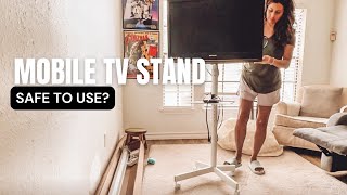 Bontec Movable Portable TV Stand Review  How movable Is it sturdy [upl. by Nnylatsyrk]