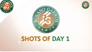 Shots of the Day 1  2015 Edition  Roland Garros [upl. by Ahsenet]