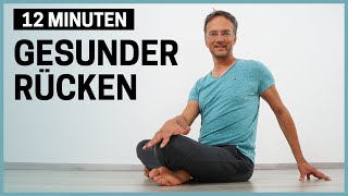 12 Minuten Yoga EINFACHES RÜCKEN PROGRAMM [upl. by Wilkins462]