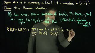 Monotone Functions are Riemann Integrable [upl. by Lertnek759]