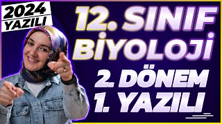 12Sınıf Biyoloji 2Dönem 1Yazılı 2024 yazılı biyoloji [upl. by Assirrak514]