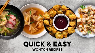 Super Quick amp SUPER EASY Wonton Recipes  Marion’s Kitchen [upl. by Ahsinel]