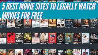 Top 5 Legal Free Movies Websides To Watch Movies In 2024 🎥 [upl. by Anidem]