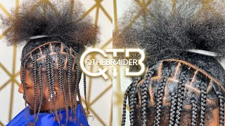 QTHEBRAIDER HOW TO Perfect Mens Box Braids [upl. by Jankey]