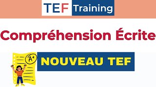 TEF Compréhension Écrite Nouveau TEF  NEW TEF [upl. by Storer]