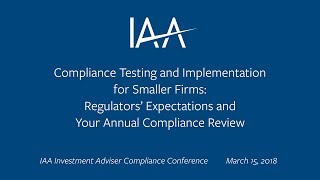 Compliance Testing and Implementation for Smaller Firms [upl. by Koslo]