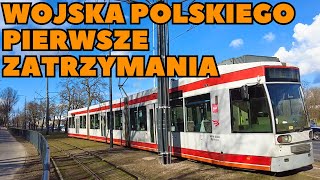 Pierwszy dzień tramwajów na Wojska Polskiego po remoncie [upl. by Malley]