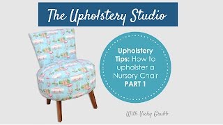 How to Upholster a Nursery Chair Part 1 Spring Mesh Unit [upl. by Nonnek]