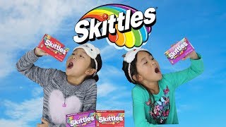 Skittles Blindfolded Taste Test Challenge  Original Skittles  Wild Berry Skittles [upl. by Rosy]