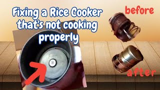 FIXING A RICE COOKER THATS NOT COOKING PROPERLY [upl. by Airenahs983]