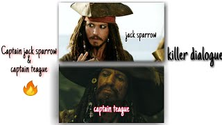 Captain jack sparrow amp captain teague🔥 killer dialogue  full screen status  sebaj creation [upl. by Alenson]