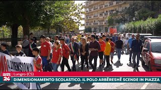 Lungro CS Dimensionamento scolastico Il Polo Arbëreshë scende in piazza [upl. by Rech286]