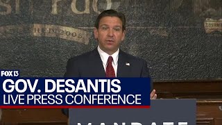 Governor DeSantis signing bill banning identity politics in teacher prep courses [upl. by Odlanyar477]