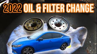 Changing the engine oil on the 20222023 Nissan SENTRA 🚙  The 1st oil change [upl. by Clary]