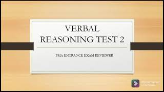 PMA ENTRANCE EXAM REVIEWER 2021  VERBAL REASONING TEST 2  TOPIC NA HINDI NAWAWALA SA EXAM  PMAEE [upl. by Sandro]