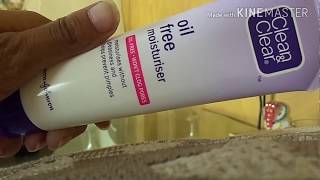 Clean amp Clear Oil Free Moisturizer ReviewHow to take care in WinterBest Moisturizer For Oily skin [upl. by Kussell]