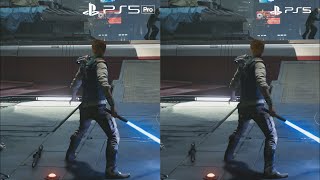 PS5 Pro vs PS5 Graphics Comparison Star Wars Jedi Survivor 4K60HD [upl. by Aihsenrad]