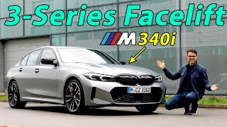 2023 BMW 3Series facelift M340i driving REVIEW  the 3er strikes back [upl. by Einrae321]