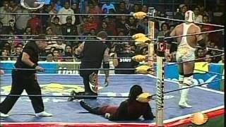 Dr Wagner Jr vs Vampiro vs Electroshock vs Zorro 20090421 AAA Heavyweight 1 contenders [upl. by Donata911]