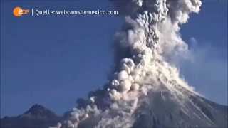 Vulkanausbruch Colima Mexico  Volcano eruption Colima  Timelapse [upl. by Htbazile]