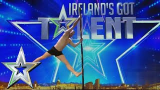 Marcin Miller reaches new heights for his audition  Auditions Series 1  Irelands Got Talent [upl. by Atiuqin]