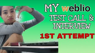 MY WEBLIO TEST CALL amp INTERVIEW 1ST ATTEMPT  ESL COMPANY  ONLINE TEACHING [upl. by Carmela]