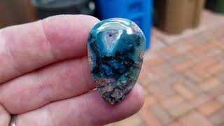 Needles Blue gem silica chrysocolla chalcedony in matrix [upl. by Alegre]