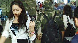 Sara Ali Khan cares for brother Ibrahim while leaving for IIFA 2017 [upl. by Faubert144]