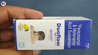 Duoflam Kid Suspension  Paracetamol And Mefenamic Acid Syrup  Duoflam Kid Syrup Uses Benefit Dose [upl. by Netsirhc]