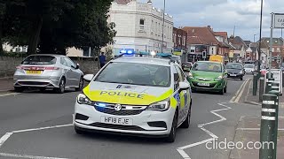 SUDDEN SHOUT Dorset Police Vauxhall Astra IRV Responds Through Winton With Lights amp Siren [upl. by Noseyt]