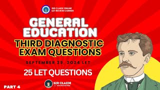 General Education  3RD DIAGNOSTIC EXAM PART 4  LET September 29 2024 [upl. by Veno527]