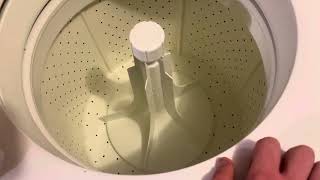 Frigidaire Top Load Washer In Action  Rinse  Spin  Manufactured In 1998 [upl. by Ellehcram]