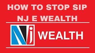 NJ E WEALTHHOW TO STOP SIPSIP KESE BAND KREMUTUAL FUNDMFSTOP SIPSWITCH SIPSTP [upl. by Lorraine661]