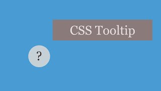 CSS Tooltip in 10 mins [upl. by Anyr]