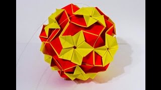 Оригами кусудама многогранник \ How to Make Origami Kusudama polyhedron [upl. by Reitman]