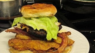 Catfish CheeseBurger with Bacon n Egg [upl. by Rammaj]