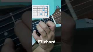 E7howtoplayguitarforbeginners basic chord lesson musicalinstrument E7 chord [upl. by Marya]