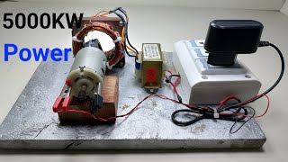 How to make 5000KW generator  Self running Coil free electricity  Use CoilDc motorCopper Coil [upl. by Alicea188]