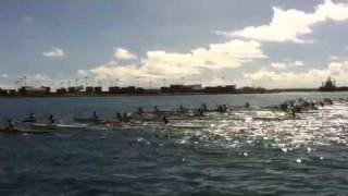 Tahitian outrigger canoe races [upl. by Shivers115]