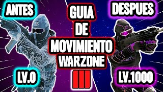 GUIA DE MOVIMIENTO DE WARZONE quot3quot MOVIMIENTOS AVANZADOS TRUCOS TUTORIAL COMPLETO SUPER GUIA [upl. by Blakelee]