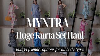 Huge Myntra Kurta Set Haul Plus styling tips to elevate these outfits [upl. by Mackoff]