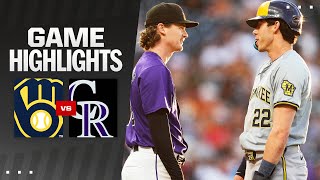 Brewers vs Rockies Highlights 7224  MLB Highlights [upl. by Alithia726]