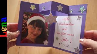 𝗞𝗿𝗲𝗮𝘁𝗶v 𝗺𝗶𝘁 𝗟𝗲𝗻𝗮  Persönliche Weihnachtskarte basteln ganz lecht  Very easy Christmas card DIY [upl. by Nathalia]