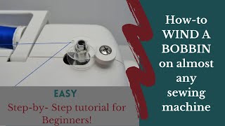 How to WIND A BOBBIN on a Janome sewing machine  Easy stepbystep tutorial for beginners [upl. by Aihtekal]