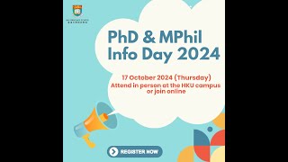 PhD amp MPhil Info Day 2024 Concurrent Session C [upl. by Okihcas]